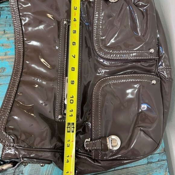 Marc Jacobs Khaki Patent Leather Purse Hobo Bag - Picture 5 of 16